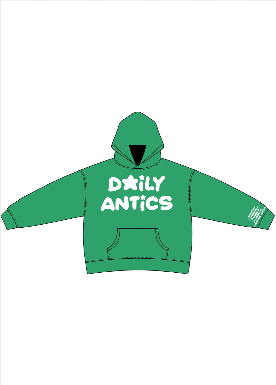 Green star hoodie sale