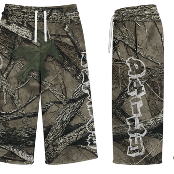 Camo Graffiti Capri Shorts