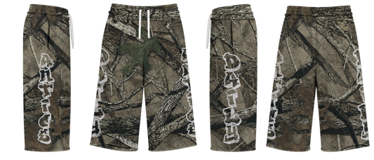 Camo Graffiti Capri Shorts